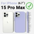 thumbnail image 6 of Designed for iPhone 15 Pro Max Case, Upgraded Silicone[Military Shockproof Protection] for iPhone 15 ProMax Case with Soft Anti-Scratch Microfiber Lining, 6.7 inch, Light Purple, 6 of 14