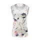thumbnail image 4 of ICHUANYI Clearance Women Fashion Summer Sexy Fold Printed Regular Lace Sleeveless V Neck Button Top(White, L) ICHUANYI WER2023080801745, 4 of 5