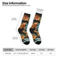 thumbnail image 2 of Wukai Chaussettes Mi-Mollet Colorées Imprimé Poisson Koi Coloré, Design Imprimé 3D Chaussettes Adultes, Chaussettes de Sport Haute Élasticité Respirantes, Adaptées pour Quotidien, Unisexe, 2 of 6