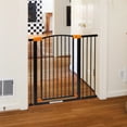 thumbnail image 7 of 30" Tall Extra Wide Dog Gate for Stairs and Doorway, 28"-47" Metal Safety Pet Gate with Door for Dogs, No Drill Adjustable Pressure Walk Through Long Dogs Gates for Wide Openings by LAZYLAND (Black), 7 of 7