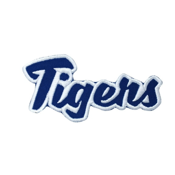 Tigers - Royal Blue/White - Team Mascot - Words/Names - Iron on Applique/Embroidered Patch
