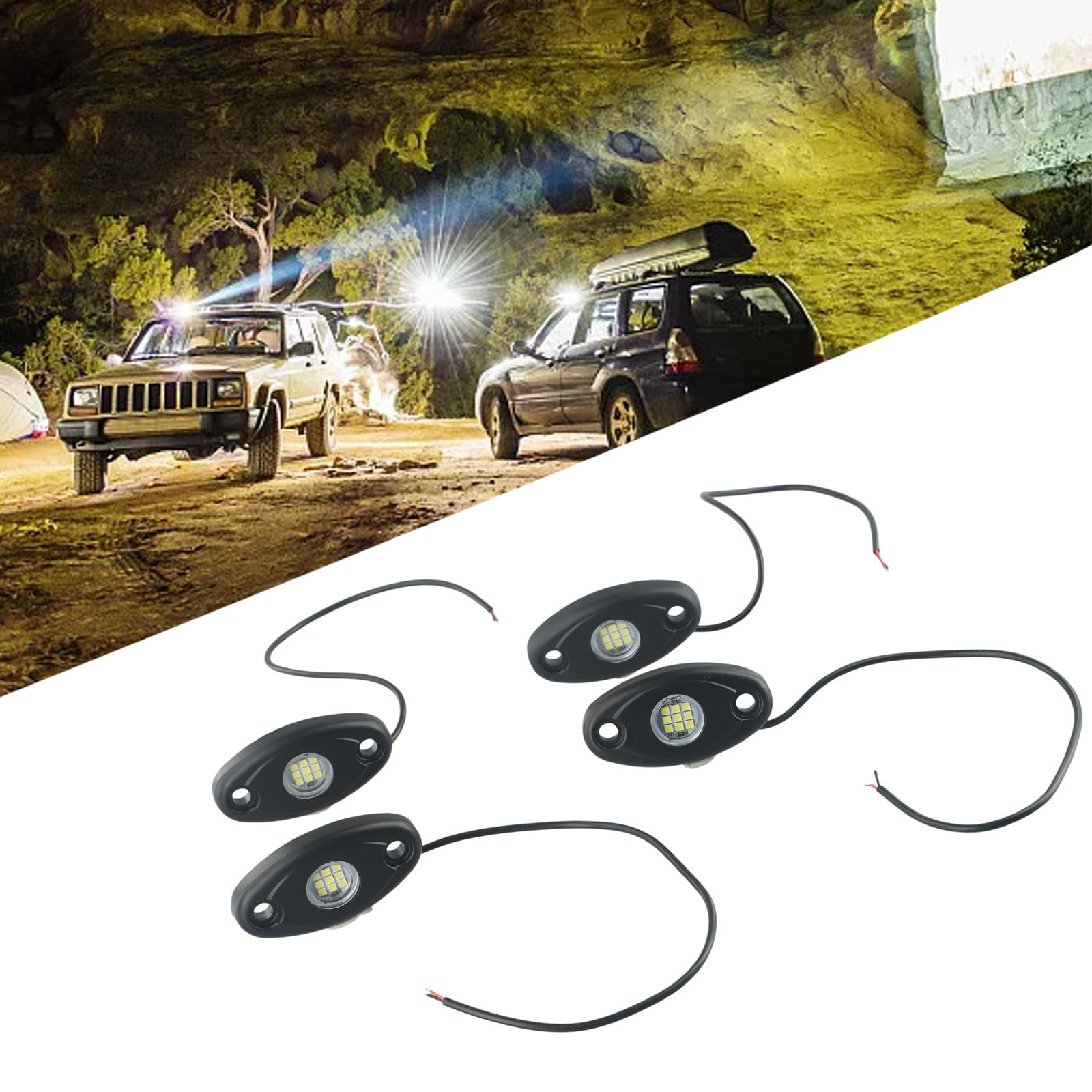 Ana Car LED Chassis Light Underbody LED Atmosphere Light Decorative Lamp Exterior Decoration Rock Light For Jeep Suv Offroad 12V