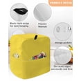 thumbnail image 3 of Yellow Stand Mixer Dust Cover with Storage Pocket & Handles, Pure Yellow Fits All Tilt Head & Bowl Lift Kitchen Appliance Cover Organizer Bag Accessories, 6-8 Quart, 3 of 6