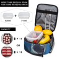 thumbnail image 4 of Shark Fleece Lunch Bag Portable Thermal Lunch Box for Men and Women, 4 of 6