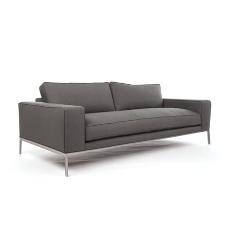 Go Home U01705703 30 x 40 x 76 in. Donovan Sofa Loft Beach with Nickel Nailheads - Small