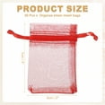 thumbnail image 2 of Uxcell Organza Bags, Favor Pouches Sheer Drawstring Mesh Bag for Gift Jewelry Christmas Wedding Festival Party Candy Red 2 in  3 in, 2 of 7