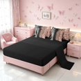 thumbnail image 4 of Homewish Animal Print Twin Bedding, Brown Zebra Leopard Print Bedding Comforter Set, Black Reversible, 7 Pieces, 4 of 7