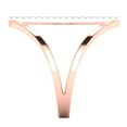 thumbnail image 3 of Statement Engagement Ring for Women - 0.09ct Simulated Diamond in 14K Rose Gold Promise Ring, 3 of 6