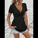 thumbnail image 5 of Camiseta de Verano para Mujer con Cuello en V, Corta y Volantes, Color Negro, Talla L, 5 of 7