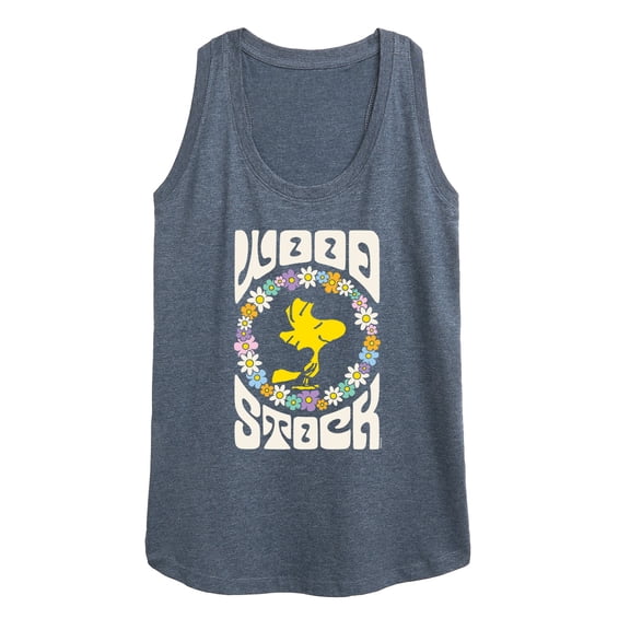 Peanuts - Retro Floral Woodstock - Women's Racerback Tank Top