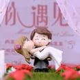 thumbnail image 4 of NIBOLOG Couple Bride Groom Model Miniature Landscape Wedding Figurine Decor Ornament, 4 of 8