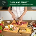 thumbnail image 5 of Royal Craft Wood Cutting Board Set For Kitchen, Wooden Cutting Boards With Handles, Multifunctional & Sustainable Bamboo Cutting Boards With Deep Juice Grooves, 5 of 10