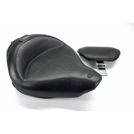 Mustang Wide Vintage Solo Seat w/Driver Backrest (79427)