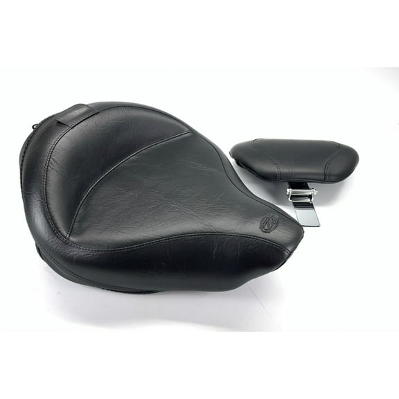 Mustang Wide Vintage Solo Seat w/Driver Backrest (79427)