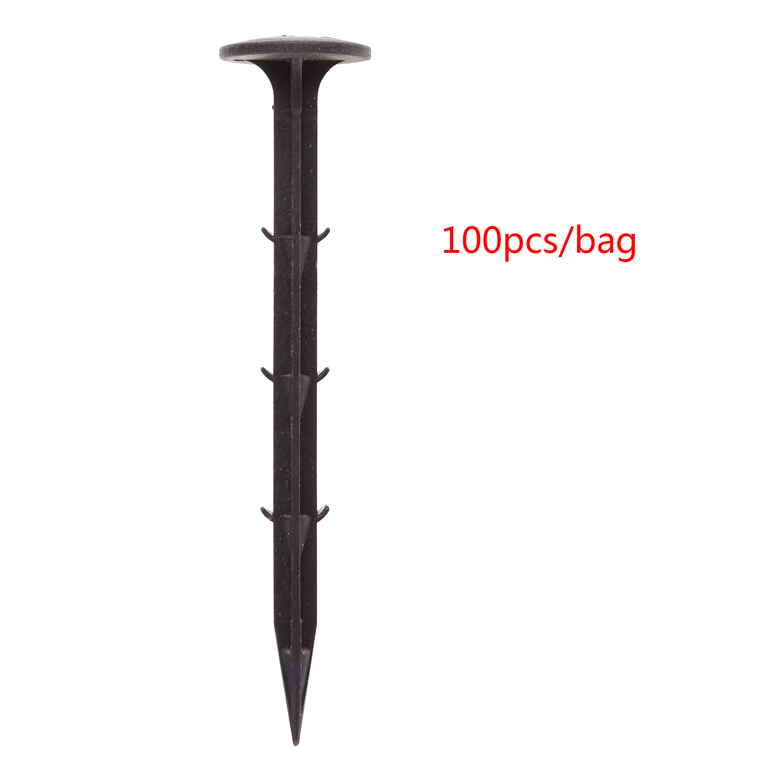 Plastic Black Cloth Nails Set of 100 Earth Nail Fixed Film Garden Peg Tool