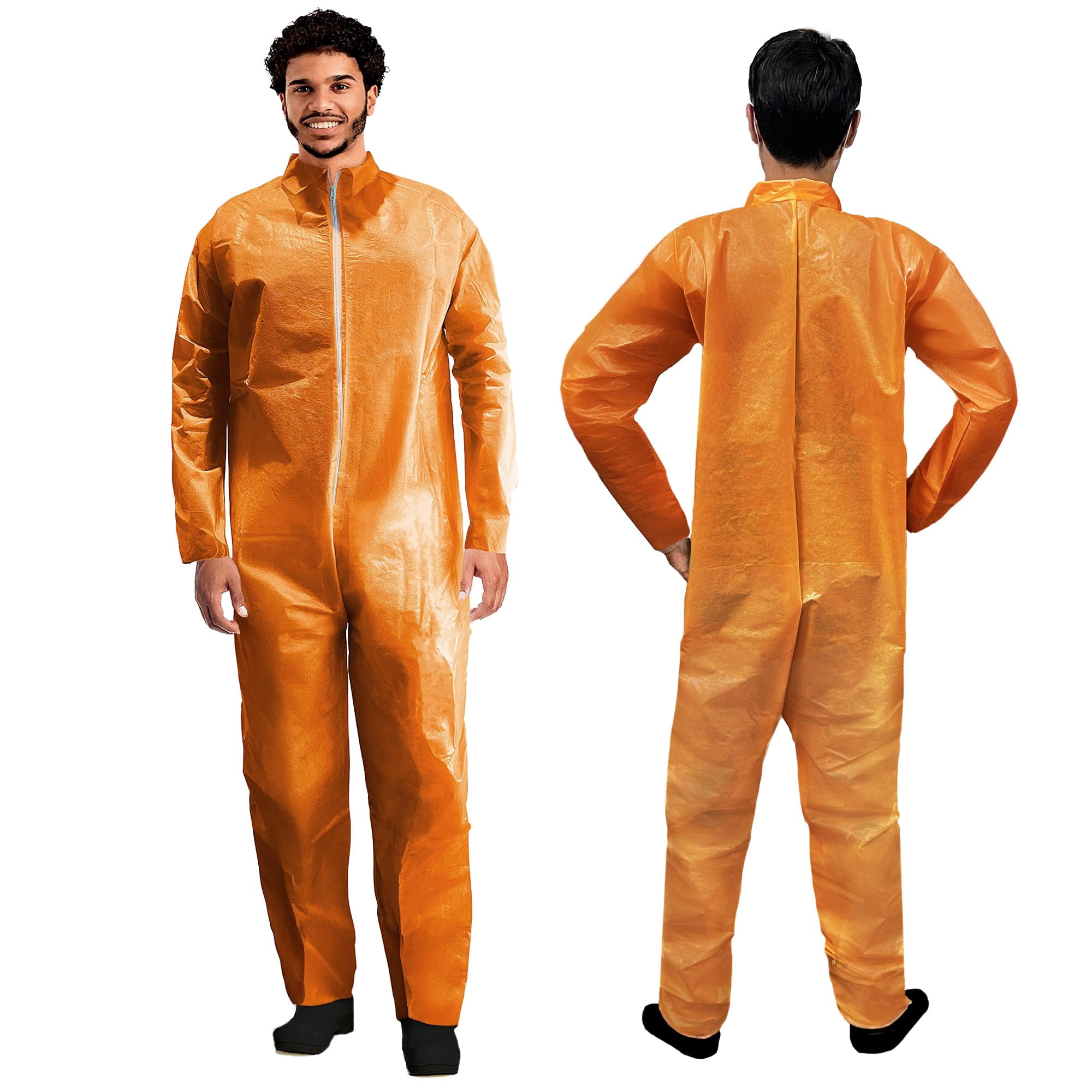 Plage ☆ coverall Disposable Coveralls Large White 60 gsm Microporous with Zipper