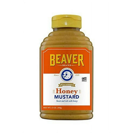 Beaver Brand Honey Mustard, 13 oz Bottle