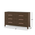 thumbnail image 4 of Child Craft Kieran 55" Interlocking 6-Drawer Double Dresser for Nursery or Bedroom, Anti-Tip Kit, Herringbone, Toasted Chestnut, 4 of 6