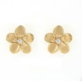 thumbnail image 2 of Plumeria Post Earrings With Cz, 2 of 2