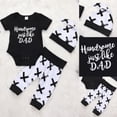 thumbnail image 5 of Franhais Baby 3PCS Outfit Set, Short Sleeve Letter Pattern Romper,Elastic Band Pant, Beanie Hat Set, 5 of 7