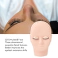 thumbnail image 3 of Lash Mannequin Head, Eyelash Extension Practice Doll Head With 3 Pairs Removable Eyelid, Replaced Eyelids Mannequin Head For Makeup, 3 of 8