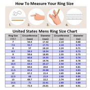 Newshe Mens wedding Bands 925 Sterling Silver Men Rings Wedding Band for Him 1ct Round Cubic Zirconia Promise Rings For Him Size 9