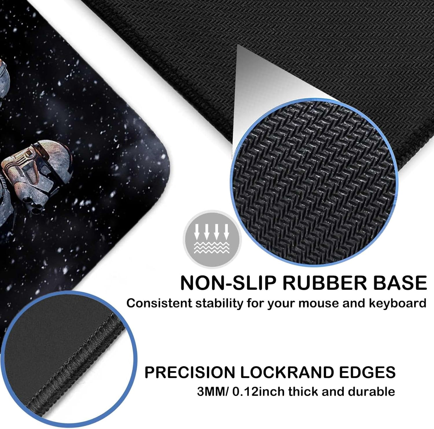 Extra Large Gaming Mouse Pad Design Desk Pad XXL,Mousepad with Non-Slip Rubber Base & Stitched Edges Mouse Mat,Portable Desk Mat for Computer Keyboard Mice Laptop and PC,31.5X15.7 inches
