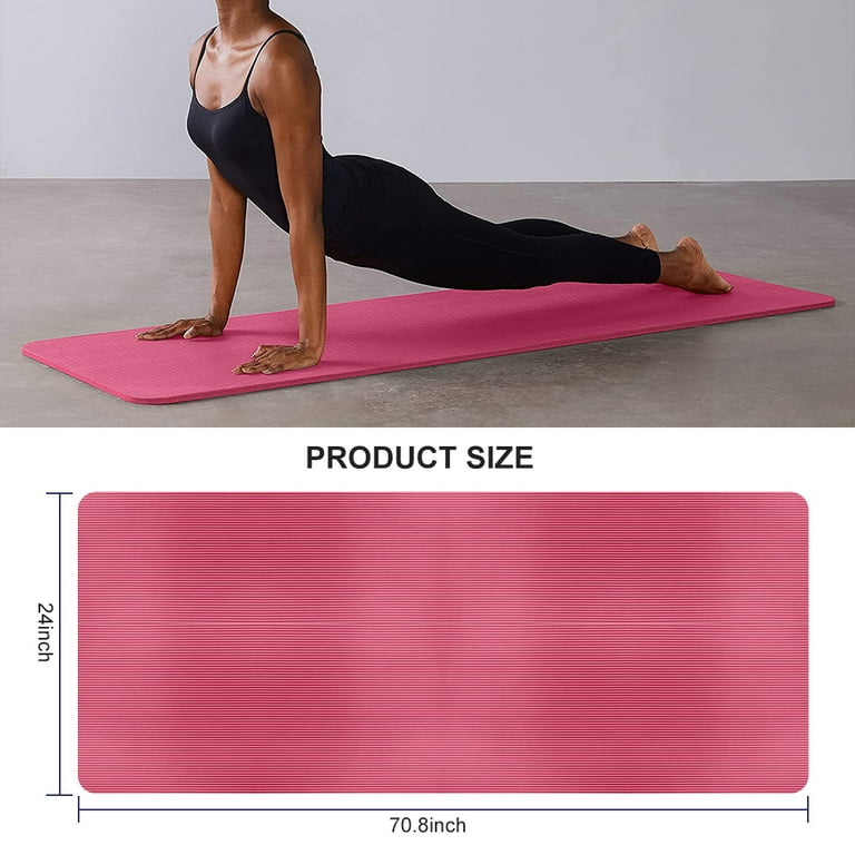 Love Sweat Fitness Premium Yoga Mat | 5mm Pink and Marble Pattern  Reversible Non-Slip Exercise Mat for Yoga and Floor Workouts