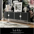 thumbnail image 1 of Nicole Miller Kenzington Sideboard with 4-Doors, Black/Chrome, 1 of 9