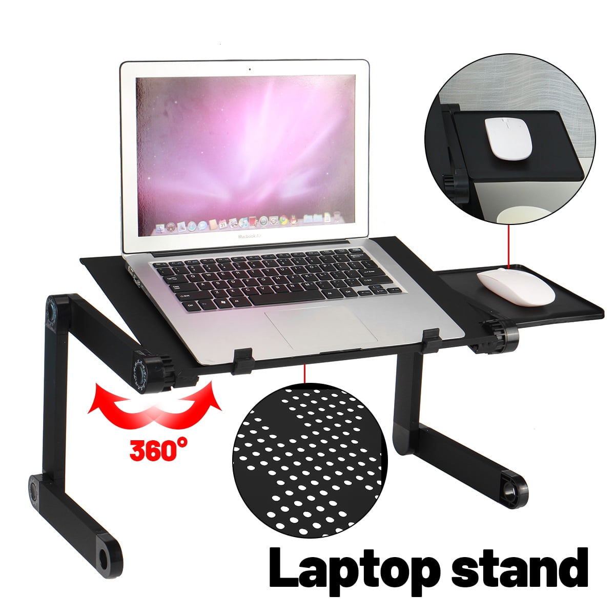 Adjustable Laptop Cooling Stand Holder Cooler Desktop Tray with Extra