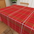 thumbnail image 5 of Duangreer Red Plaid Chritmas Rectangle Tablecloth, Washable Table Cover with Waterproof Wrinkle Resistant for Xmas Party Decoration, 60 x 102 Inch, 5 of 6