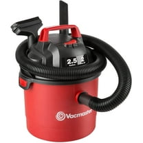 Vacmaster Red Edition Portable Wet Dry Shop Vacuum, 2.5 Gallon 2 Peak HP 1-1/4 inch Hose