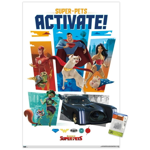 DC League of Super-Pets - Heroes Wall Poster with Pushpins, 22.375" x 34"
