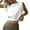 White, variant on Crop Top Athletic Shirts for Women Cute Sleeveless Yoga Tops Running Gym Cotton Cropped Workout Clothes green L