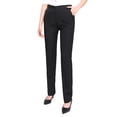 thumbnail image 1 of Pantalones de vestir Prolriy para mujer, pantalones chinos rectos de cintura alta para trabajo, con botones, largos y rectos, pantalones de traje, pantalones de trabajo para mujer, color negro, talla, 1 of 5