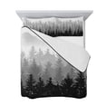 thumbnail image 7 of Grey Ombre Twin XL Size Down Alternative Comforter,Lightweight Comforter Quilt Bedding Set with Pillow Shams Fall Autumn Forest Black Abstract Art Harvest Bed Comforter Duvet Insert 68"x98", 7 of 7