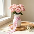 thumbnail image 4 of Pink Gingham Ribbon, 1.5 Inch x 10 Yards Plaid Ribbon Ruffled Edge Polyester Fabric Craft Ribbons for Gift Wrapping Wedding Invitations Bouquets Christmas Decor, 4 of 7