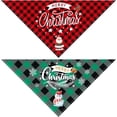 thumbnail image 3 of 2 Pack Christmas Dog Bandanas Double-Sided Plaid Snowman Santa Dog Christmas Bandana for Puppy Costume Christmas Decorations Multiple Sizes Offered Triangle Xmas Pet Scarf Bibs Kerchief Gifts, 3 of 5