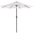 thumbnail image 2 of SONGMICS Sombrilla para Patio, Sombrilla de Mesa de Exterior de 2,29 m, con 8 costillas, UPF 50+, Inclinación Doble de 30°, Base no Incluida, para Patio, Jardín, Piscina, Blanco, 2 of 5