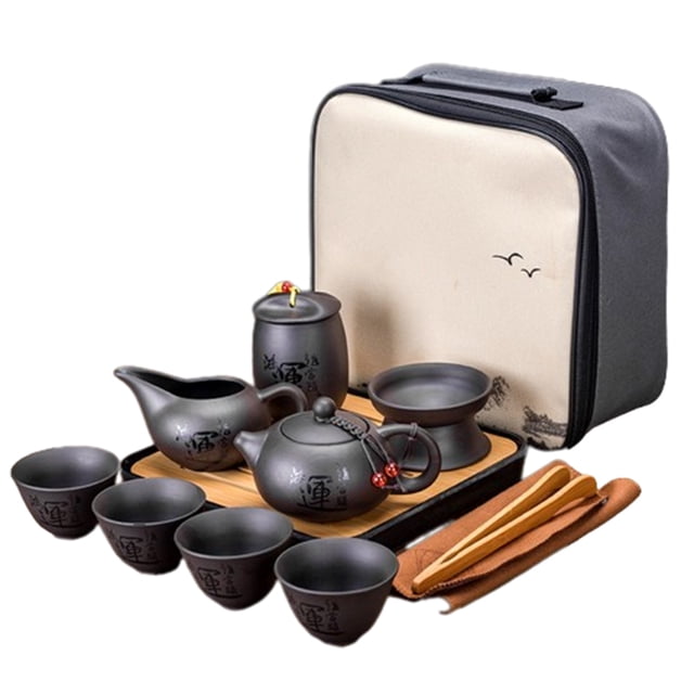 Juego De Té Inteprter Elegante Portátil Arcilla Púrpura