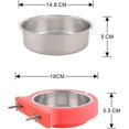 thumbnail image 2 of Jaula para perros, cuenco extraíble, cuenco colgante de acero inoxidable, jaula para mascotas, cuenco pequeño para agua, comedero para perros, gatos, conejos, pájaros, suministros para mascotas, 2 of 5
