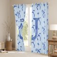thumbnail image 3 of Castle Fairy Teens Children Bow Knot Personalized Initial U Curtains Pack Of 2 (42X84 Each),Dreamy Princess Curtains Blackout,Love Heart Print Bedroom Curtains,Breathable Home Decor, 3 of 6