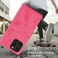 thumbnail image 5 of Allytechgroup Wallet Stand Case for iPhone 16 Pro Max, RFID Blocking PU Learher Rugged with Credit Card Slot Slim Fit Shockproof Full Body Cover for Apple iPhone 16 Pro Max, Rose, 5 of 6