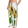 thumbnail image 2 of Balery Men'S Plump Sunflower And Sketch Pants,Sleepwear Pants,Pajama Pants,Pj Bottoms Drawstring And Pockets-Small, 2 of 9