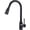 Black, variant on Kitchen Faucets Silver Single Handle Pull Out Kitchen Tap Single Hole Handle Swivel 360 Degree Water Mixer Tap
