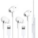 thumbnail image 1 of wonima11 【Official Certified Earphone】 2 Pack Wired Headphones for iPhone,Earbuds Built-in Microphone & Volume Control,Compatible with iPhone 14/13/12/11/XR/XS/X/8/7/Pro/Pro Max, 1 of 1