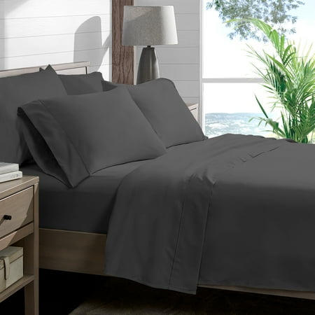 Premium 1800 Ultra Soft Microfiber Collection Sheet Set Double Premium 1800 Ultra Soft Microfiber Collection Sheet Set Double Brushed Hypoallergenic Wrinkle Resistant Deep Pocket Queen Gray