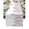 thumbnail image 2 of Spring Cherry Blossom Branch Flower Table Runner Home Wedding Table Mat Centerpieces Decoration Party Dining Long Tablecloth, 2 of 7