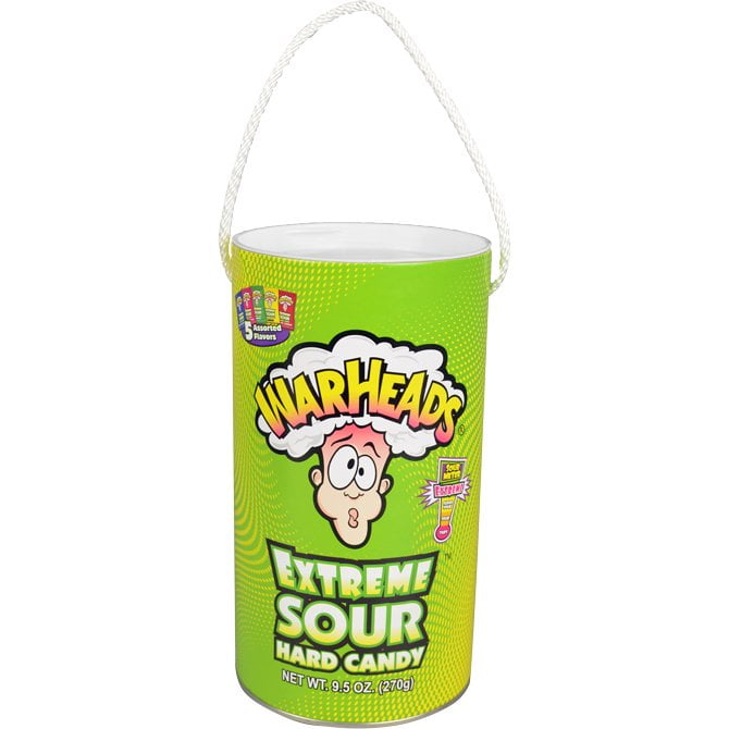 Cardboard Jumbo Tube Coin Bank with Warheads Sour Candy