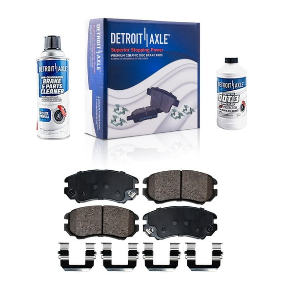 Detroit Axle - Front Ceramic Brake Pads for Hyundai Elantra Sonata Tiburon Tucson Kia Optima Soul Sportage Magentis